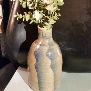 Handmade 3lb Vase with Greens